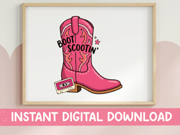 Boot Scootin Pink Cowboy Boot SVG Review