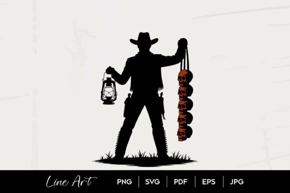 Cowboy with Skull Rope SVG: A Bold Design for Real Projects