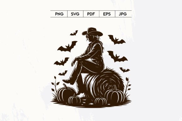 Cowgirl Pumpkin Patch Halloween Western: A Designer’s Perspective
