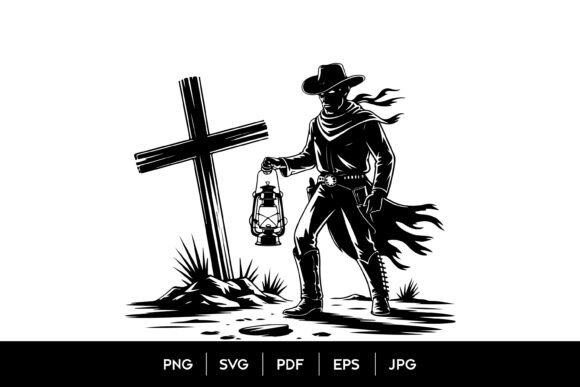 Ghost Cowboy Lantern SVG Review