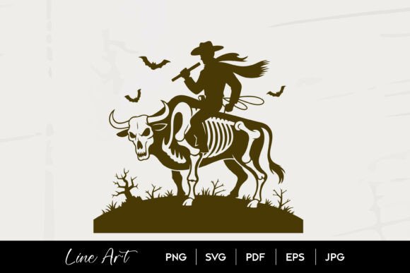 Skeleton Cowboy Bull Rider SVG Review for Real Embroidery Projects