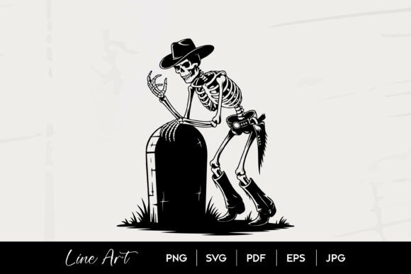 Skeleton Cowboy Grave SVG Review for Real Embroidery Projects
