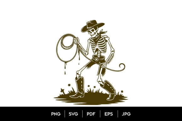 Skeleton Cowboy Lasso SVG Review for Real Embroidery Projects