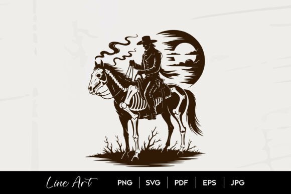 Skeleton Cowboy Riding Horse Moon SVG Review for Real Projects