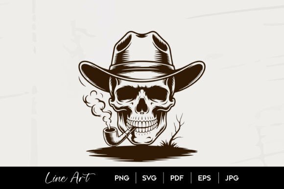 Skeleton Cowboy Skull Smoking Pipe SVG Review for Real Projects