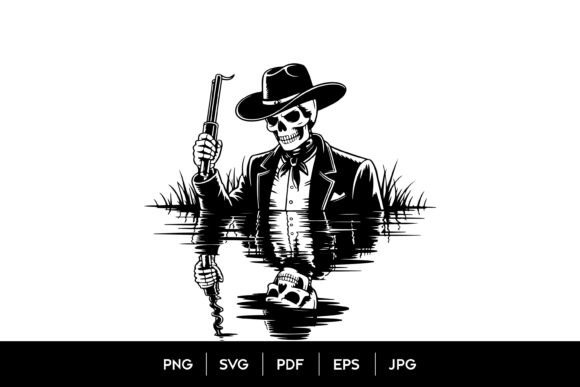 Skeleton Cowboy Swamp SVG Review for Real Embroidery Projects