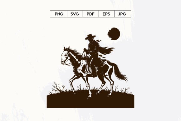 Skeleton Horse Cowboy Halloween SVG Art Review for Real Projects