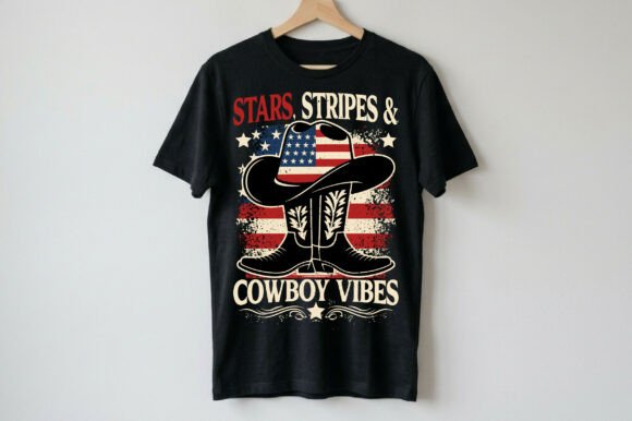 Stars Stripes and Cowboy Vibes T-Shirt